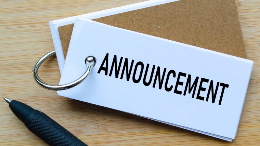 PR announcement