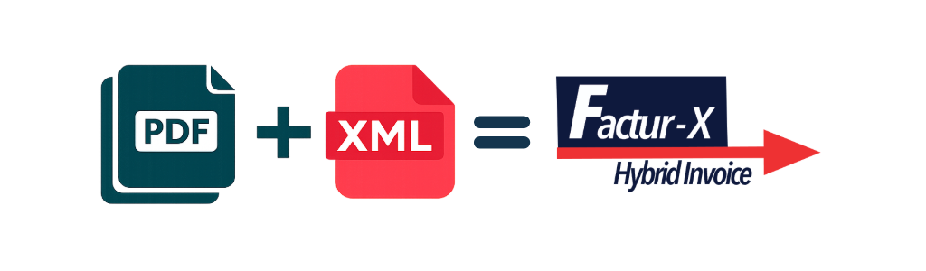 schéma factur x - fichier pdf a/3 et fichier xml